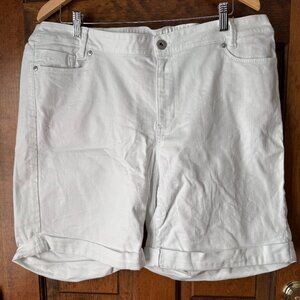 J. Jill White Jean Bermuda Shorts Size 18